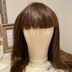 Human hair blended wig